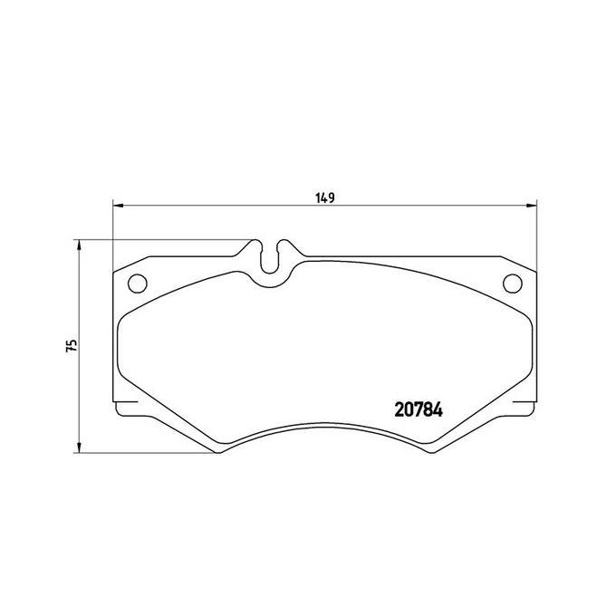 Mercedes Disc Brakes Kit -  Pads Front (Low-Metallic) 0084204020 - Brembo P50003